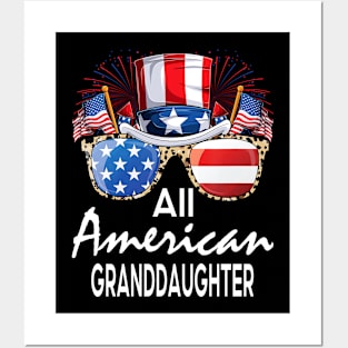 All American Granddaughter 4th of July USA America Flag Sunglasses Posters and Art